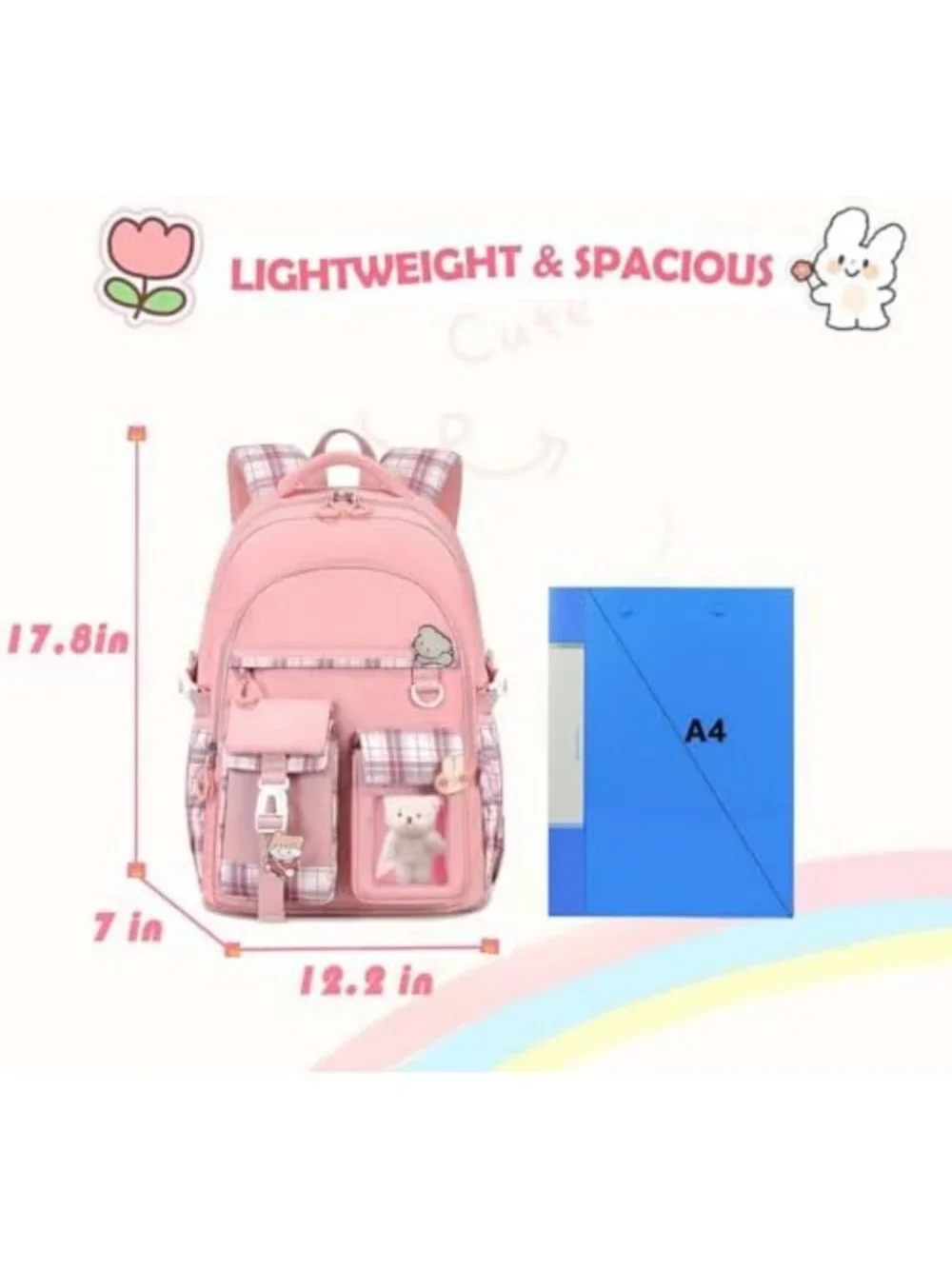 Cute Girls Backpack | Stylish School Bag for Kids & Teens | Fun & Functional